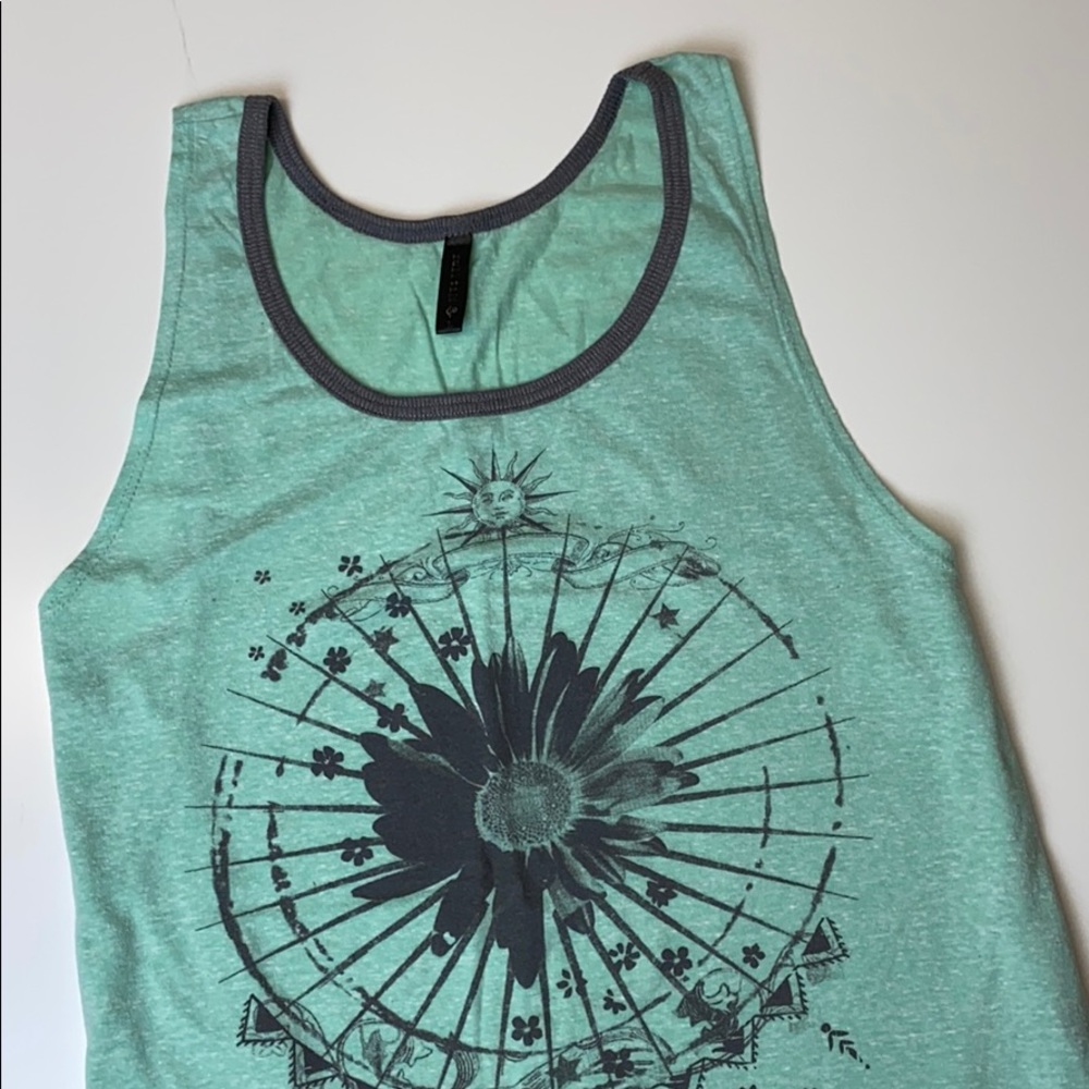Full Tilt size Lg mint green boho tank